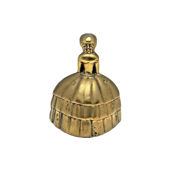 Crinoline Southern Belle Lady Brass Bell Hoop Skirt Bonnet Basket England Made - Picture 3 of 7